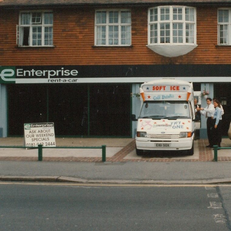 Enterprise Rent-A-Car branch from England in the 1990s