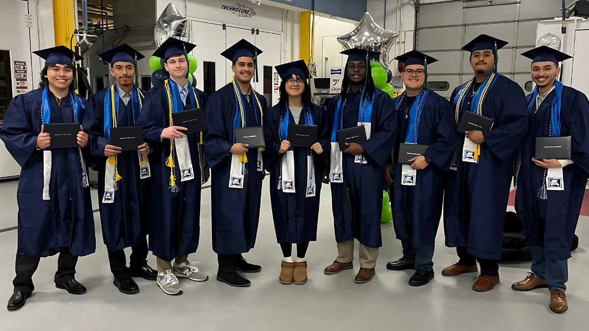 Winter 2024 graduates from the College of Lake County Automotive Collision Repair Program